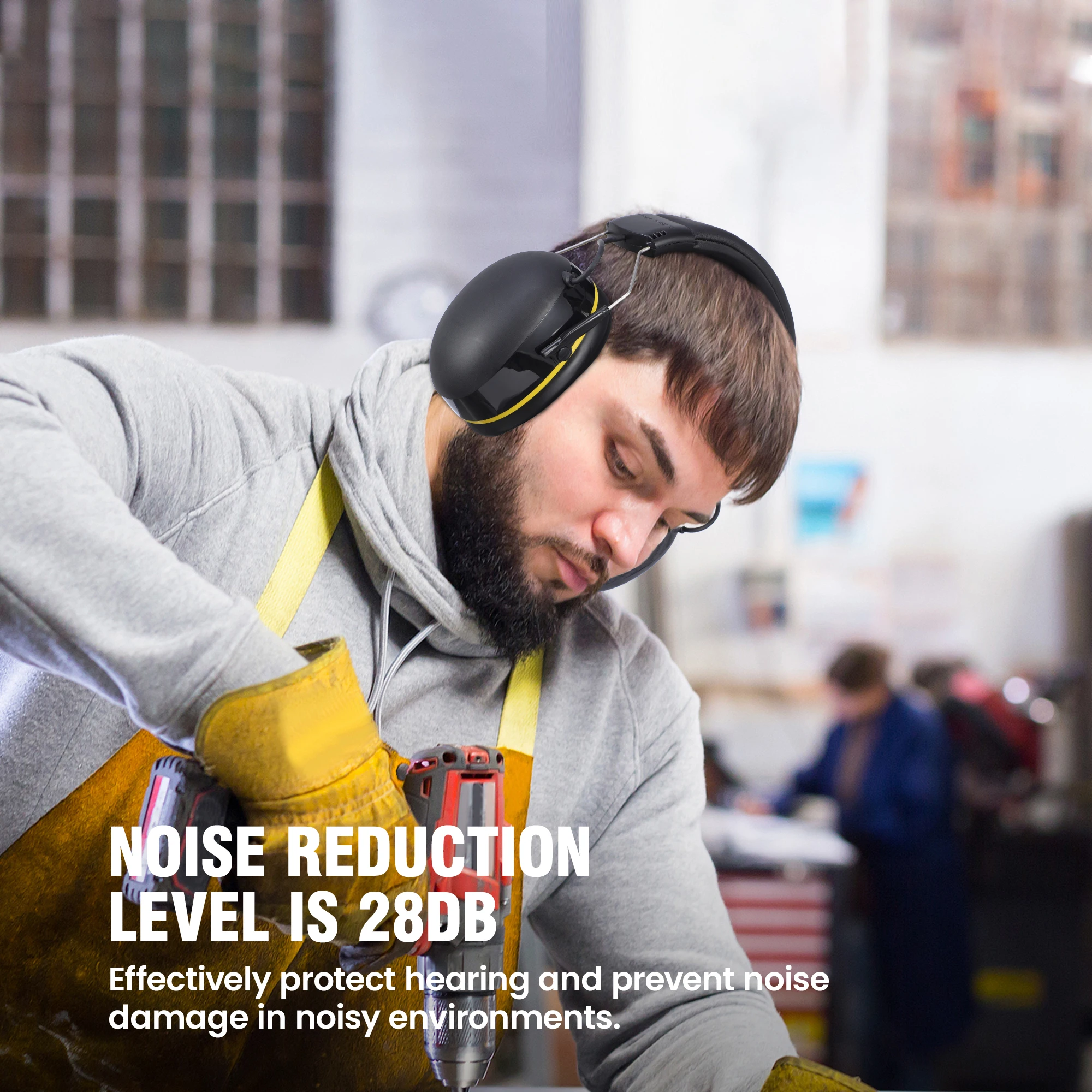 ARM NEXT BT1 Wireless Hearing Protector – 28dB NRR Noise Reduction | Bluetooth 5.4 Headset with 60H Battery & Type-C Fast Chargi