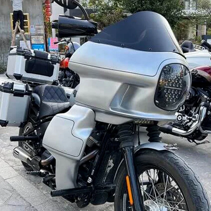 FXRP-Style Motorcycle Upper Fairing Kit and Clubstyle Fiber Glass Lower Fairing for HD Softail Low Rider
