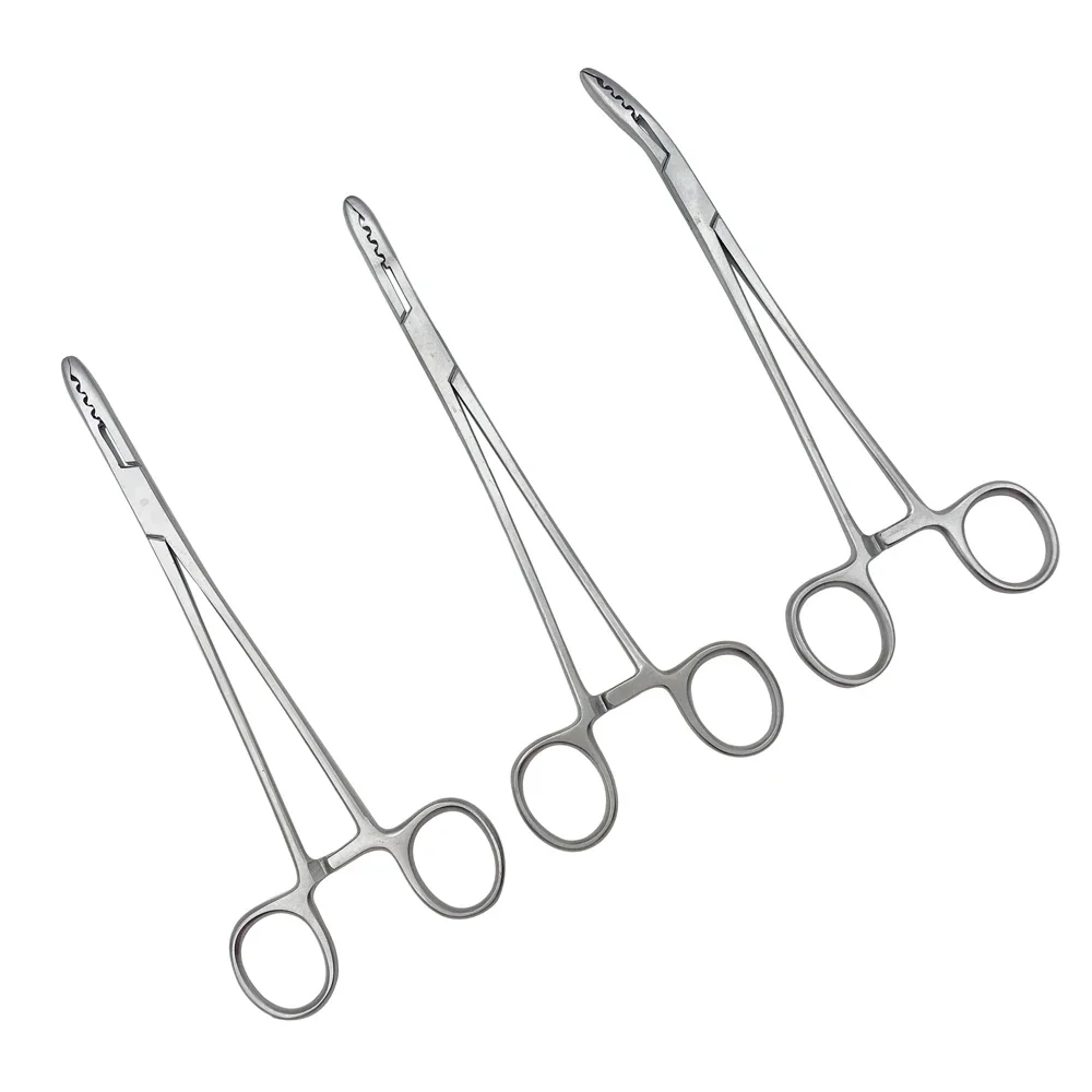 QSWTITAN Soft tissue Holding forceps Bend upwards Straight tissue Pliers Veterinary Orthopedics Instruments