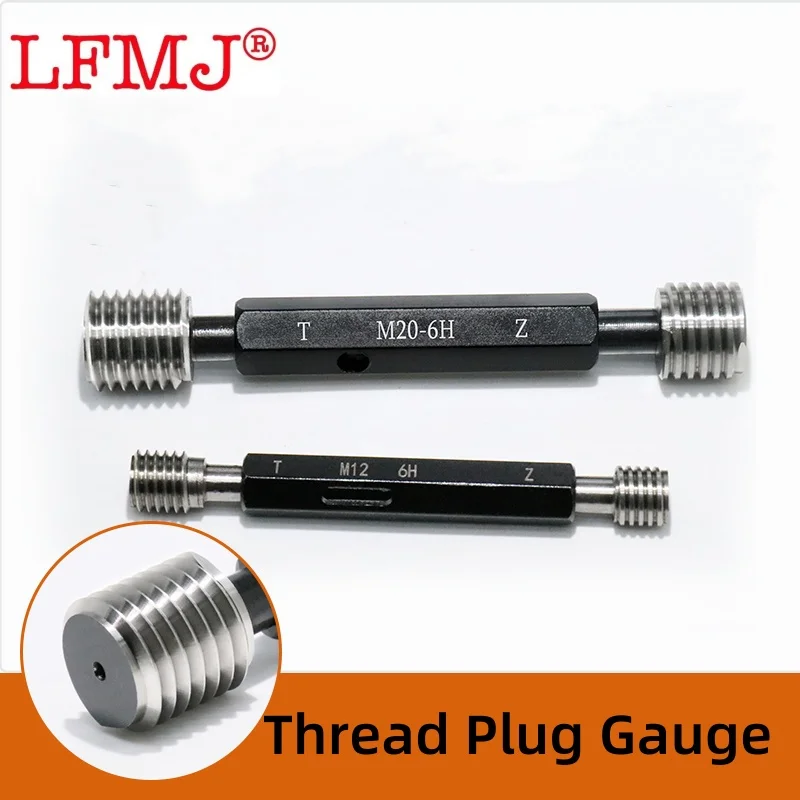 Imagem -02 - Parafuso Métrico Padrão Tooth Thread Plug Gauge Aço 6h Ferramenta de Medição Alta Qualidade Atacado 1pc