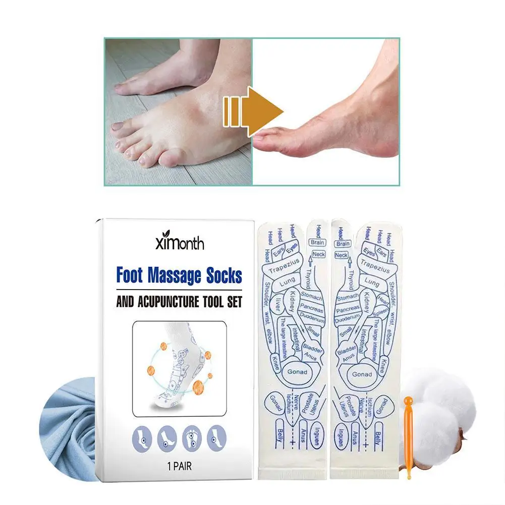 

Massage Relieve Tired Feet Socks Acupressure Foot Massager Reflexology Socks Foot Point Tool Physiotherapy Sock Dropshipping