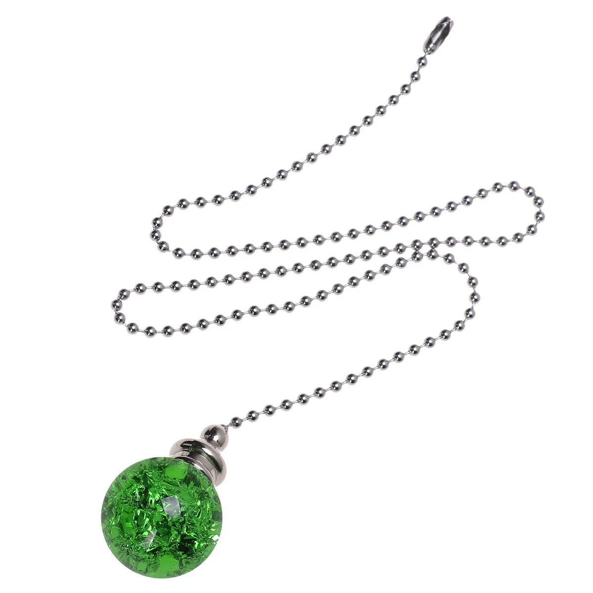 

Green Crystal Ball Pull Chain Pendant with Cracked Grain Design for Ceiling Light Fan Lamp Switch Replacement Heavy Duty Smooth