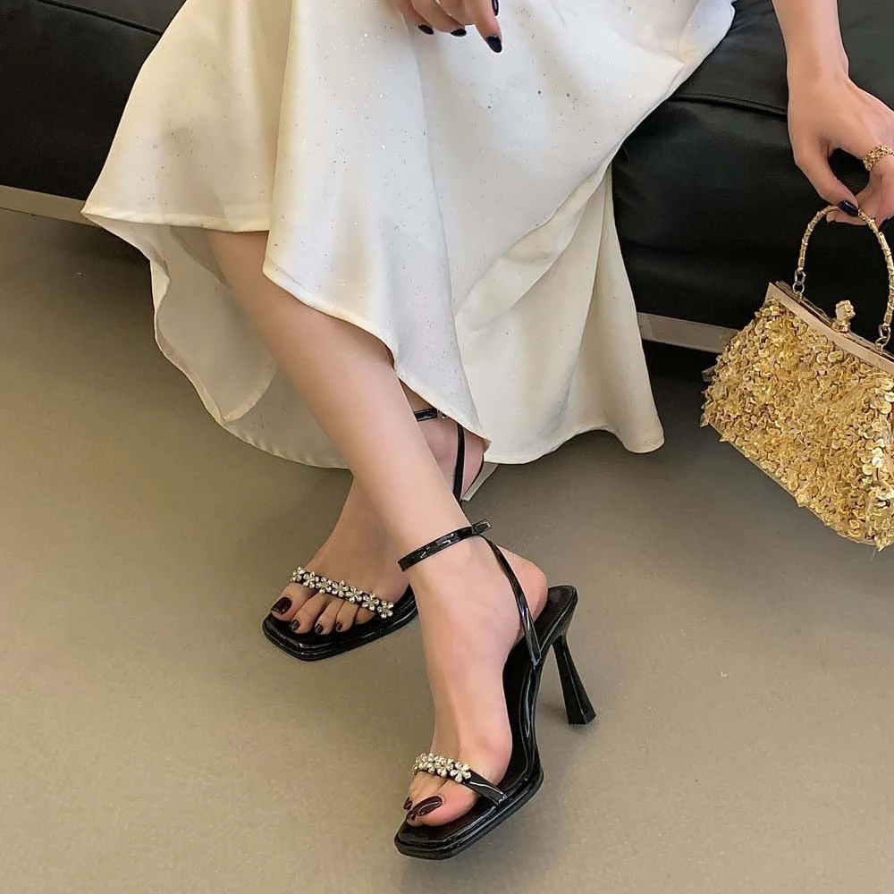 Alionly 2026 New Buckle Strap Sandals Women Fashion Platform Extreme Stiletto Heels Nightclub Priom Shoes