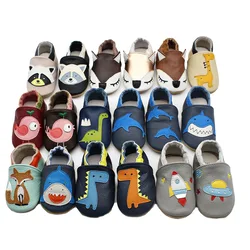 Cartoon Animals Cow Leathe Baby Shoes Toddler Infant Babies Girls Indoor Shoes Newborn Booties First walkers Baby moccasins