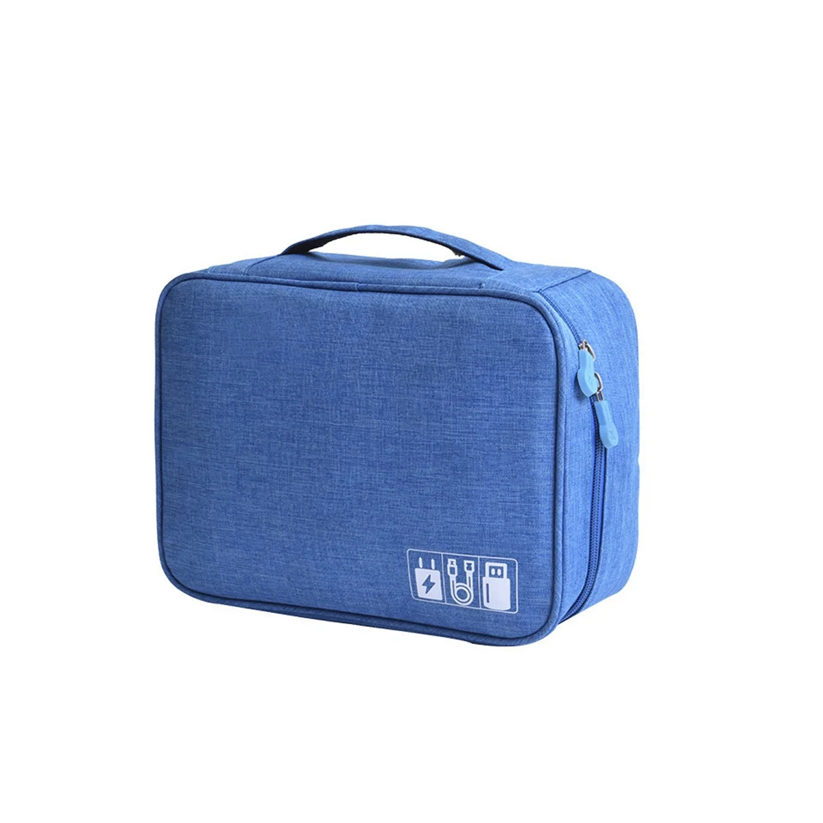 Portable Cable Storage Bag Waterproof USB Data Line Charger Plug Organizador for Travel Electronic Organizer Blue