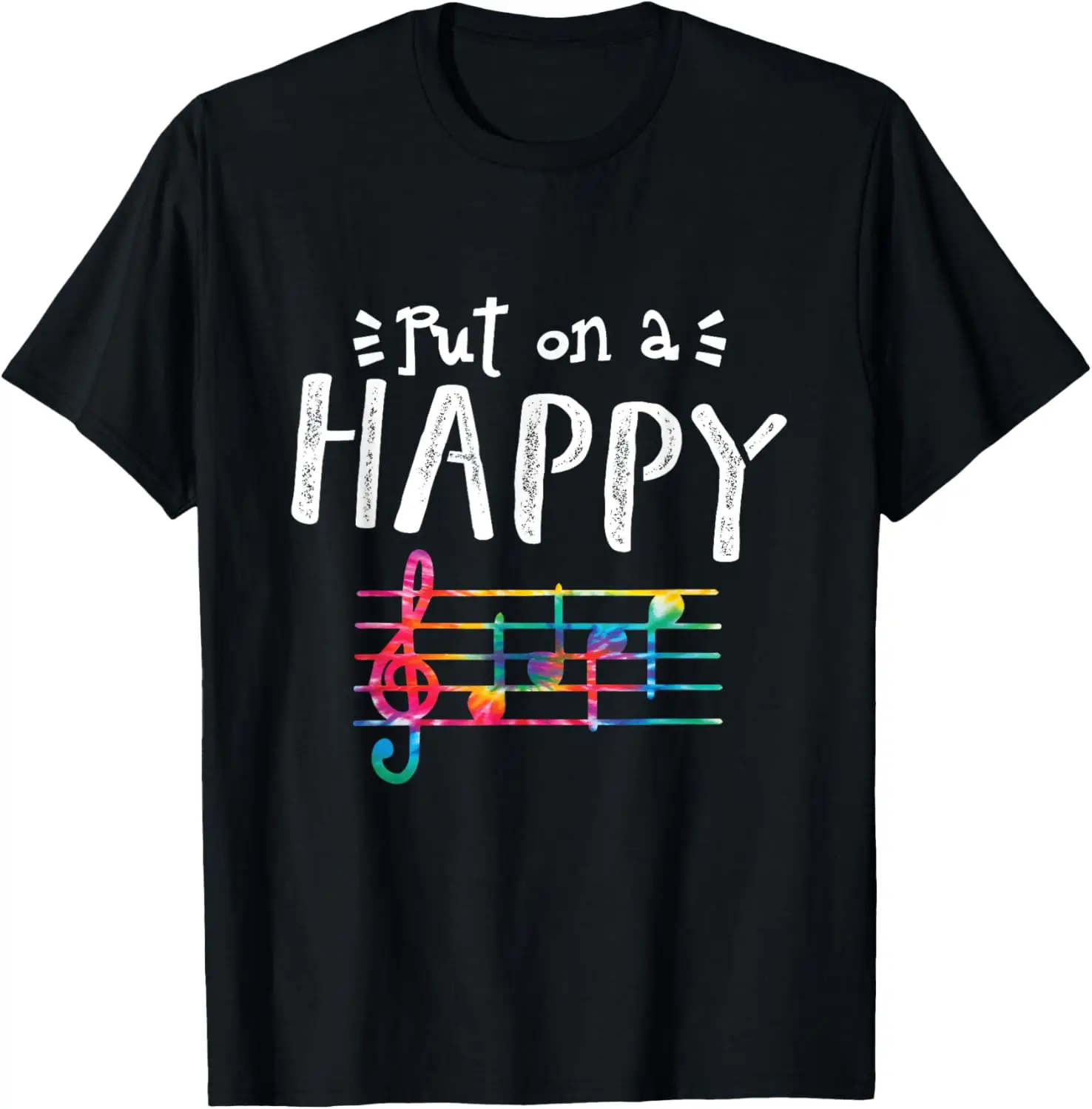 

Put On A Happy Face Music Notes Funny Teacher Gift T-Shirt