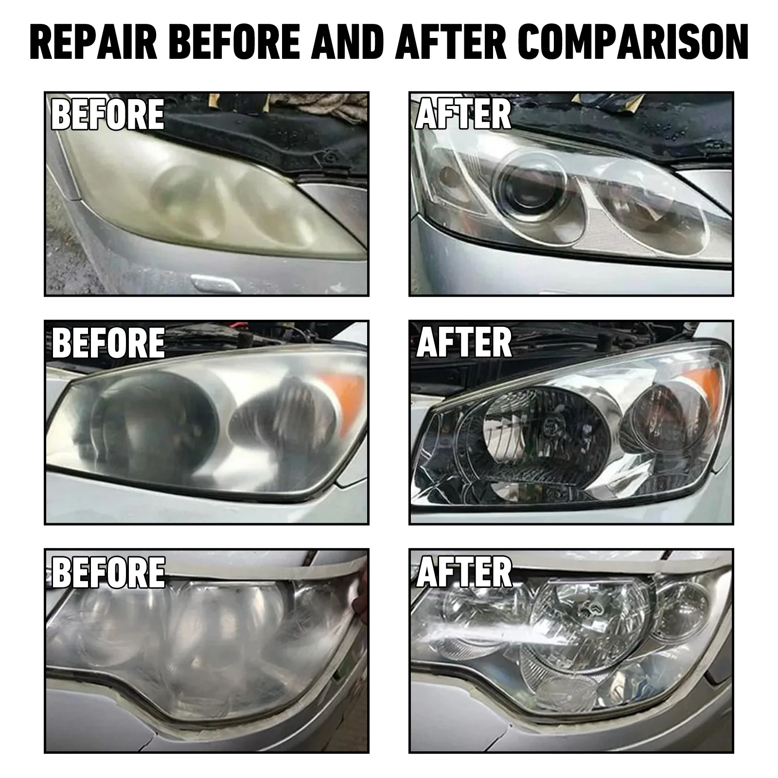 Car Headlight Restoration Polishing Kits Headlamp Repair Cleaning Paste Refurbish Tool Light Lens Polish Polisher Car Care