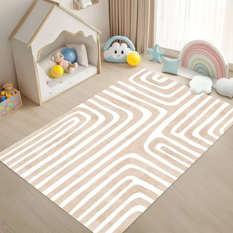 Boho Geometric Area Rug Soft Non Slip Floor Mat Vintage Aztec Pattern Decor for Kids Playroom Bedroom Living Room Decor