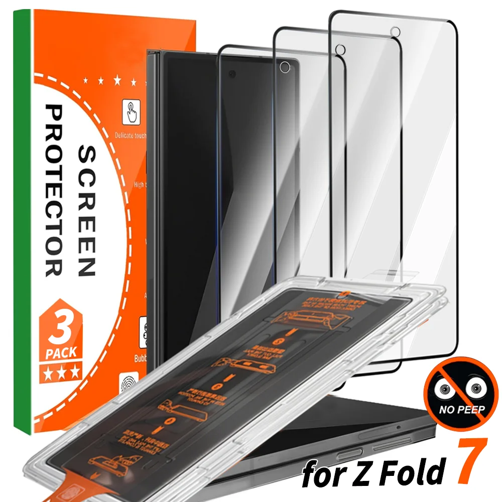 1 упаковка, простая установка, противошпионское закаленное стекло для Samsung Galaxy Z Fold 7, защитные пленки для экрана, защитные пленки от царапин 1 упаковка, простая установка, противошпионское закаленное стекло для Samsung Galaxy Z Fold 7, защитные пленки для экрана, защитные пленки от царапин