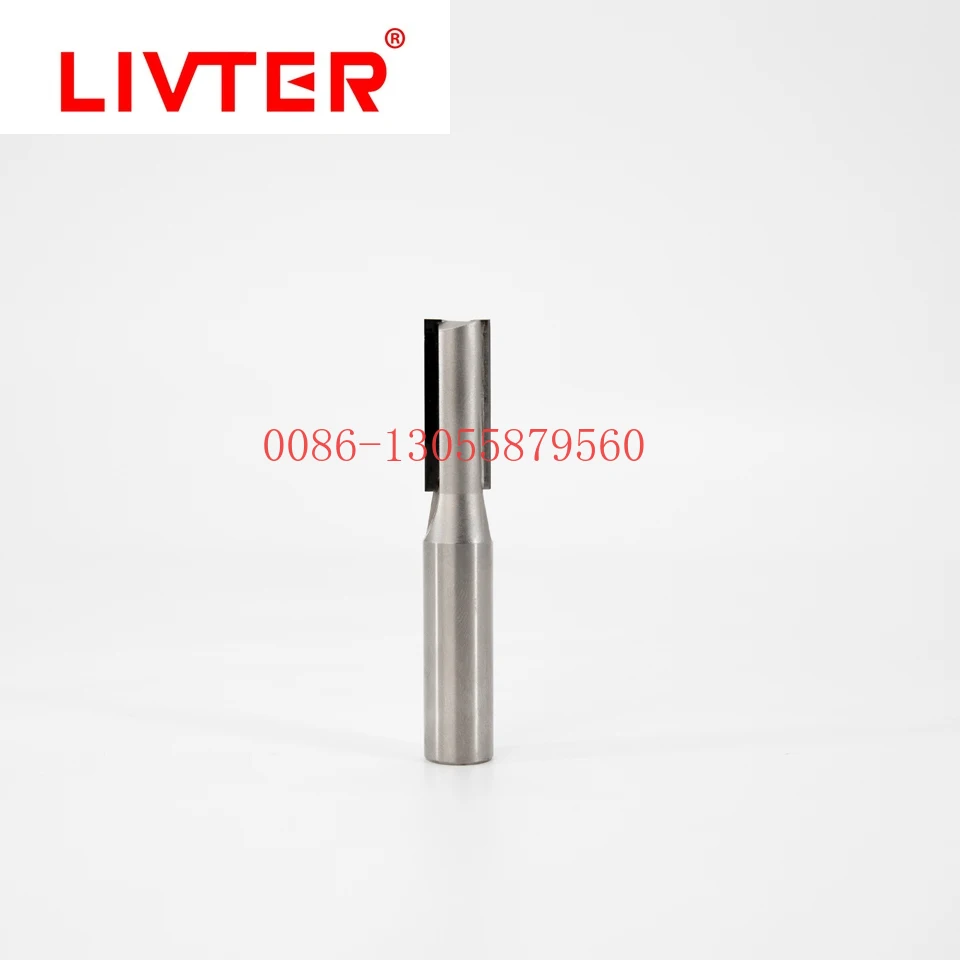 Livter PCD Bottom Cleaning Wood Diamond Straight Router Bit 3 and 4 Flutes CNC  Flat End Mill  Wood Milling Cutter Metric Size