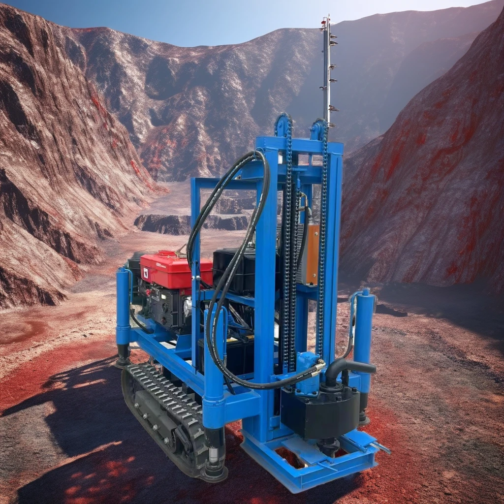 Plataforma de perforación sobre orugas hidráulica diésel, profundidad de 100m-300m con capacidad de muestreo de núcleos para investigación de campos geotecánicos