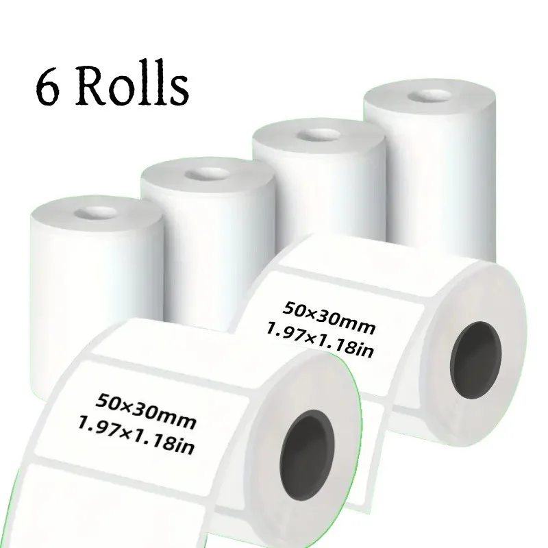 Thermal Label Sticker Roll Printable Self Adhesive 40x30mm 50x30mm Compatible for M110 M220 Printer Commercial Barcode Tag