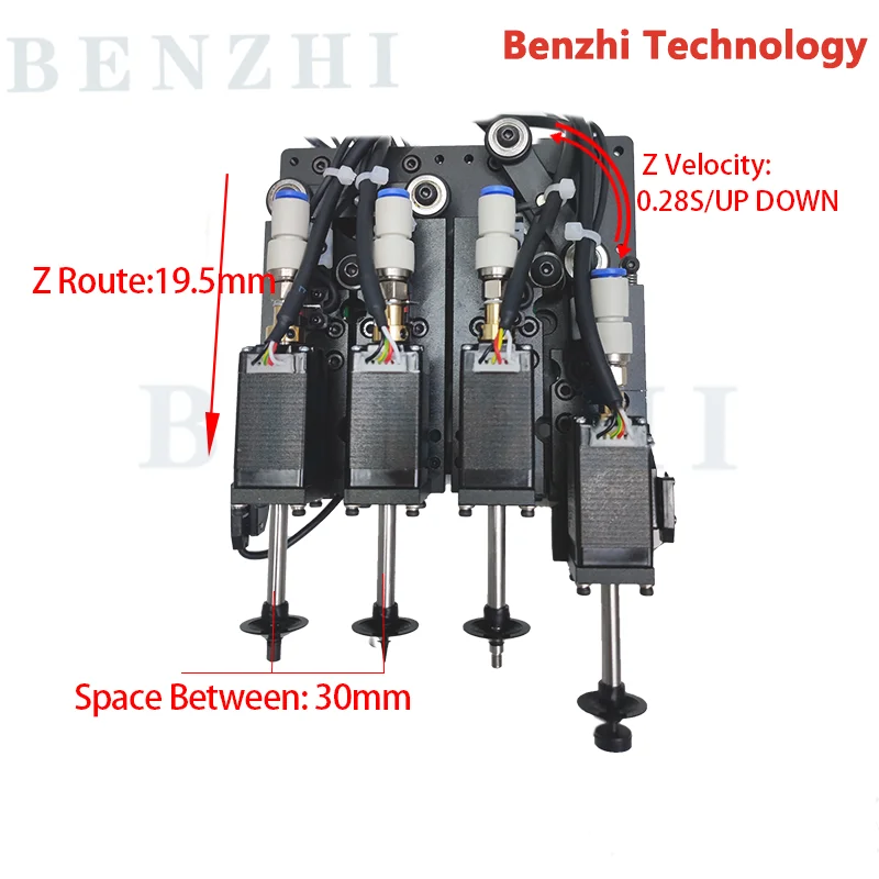 

BT400 SMT DIY Head Nema8 hollow shaft stepper for pick place FOUR head