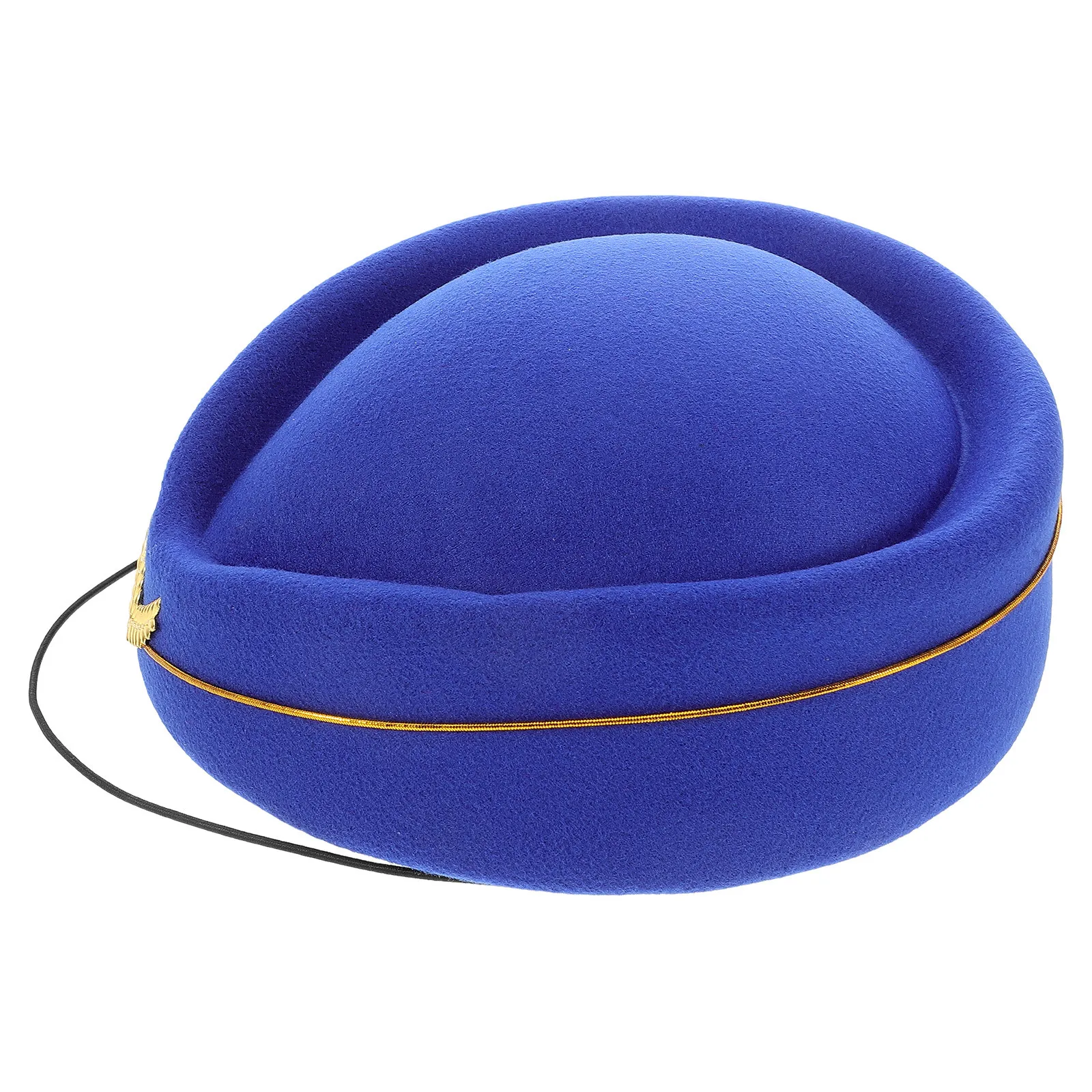 

Women Beret Hat Airline Faux Wool Stewardess Cap Costume Cosplay Formal Uniform Hat Attendant Accessory