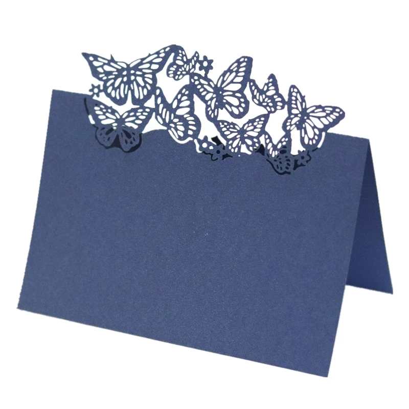 50/100pcs Hollow Butterfly Place Cards Personalized Laser Wedding Seat Card Table Decor for Party Business Reception Name Cards