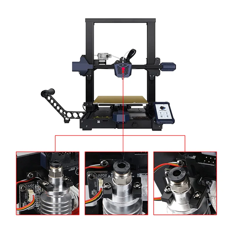 Aksesori Printer 3D untuk pyper E Extruder blok dudukan ujung panas otomatis