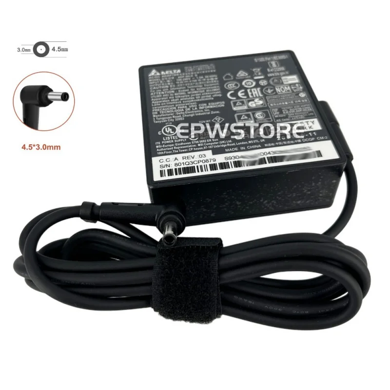 

Зарядное устройство переменного тока DC+19V 4.74A 90W для MSI Modern 15 A11SBU-474AU A11SBU-014 4.5mm