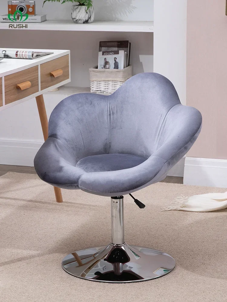 Simple Office Chair Home Furniture Bedroom Fabric Sofa Flower Lift Swivel Chair Manicure Office Chairs Student Computer Chair