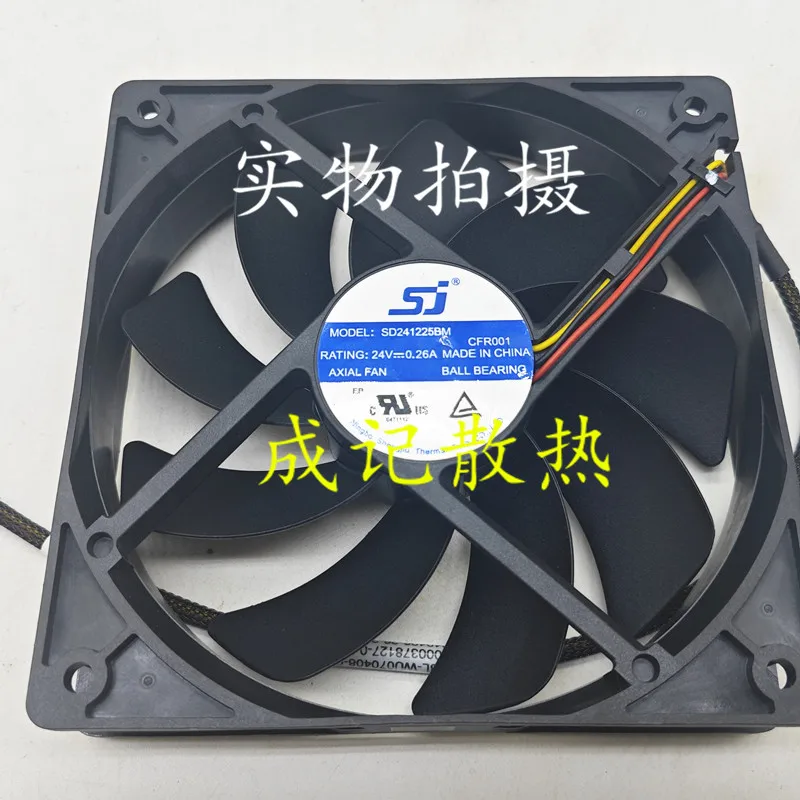 

SJ SD241225BM DC 24 В 0,26 А 120x120x25 мм 3-проводной охлаждающий вентилятор для сервера
