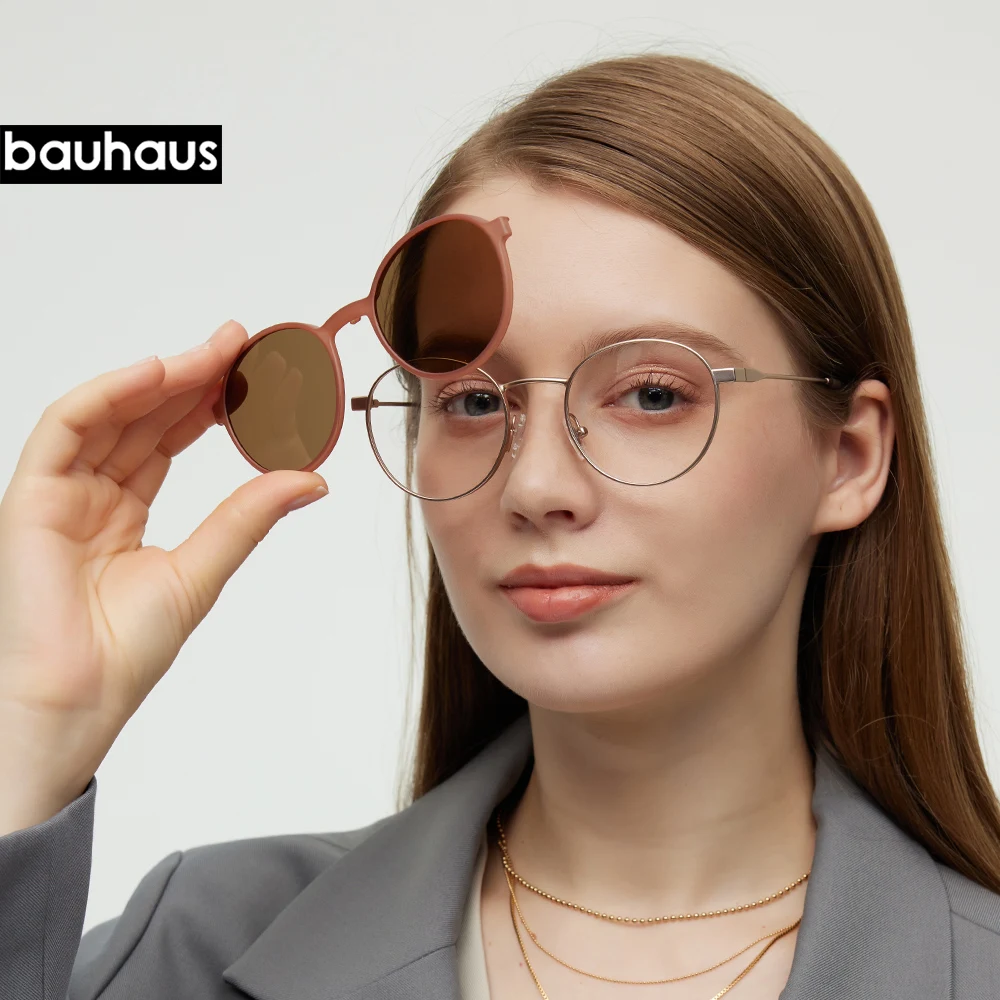 X108  Bauhaus Women Retro Round Prescription Eyeglasses Men 2022 New Vintage Myopia Optical Korean Eyewear