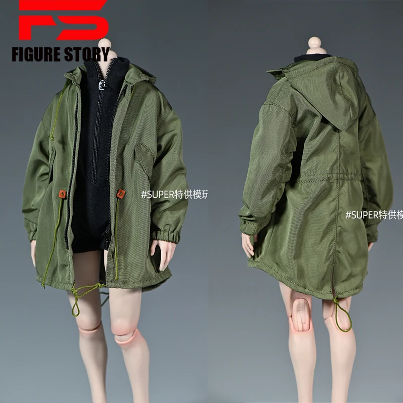 1/6 scale female dolls clothes Trendy workwear loose windbreaker fit 12'' action figure body model