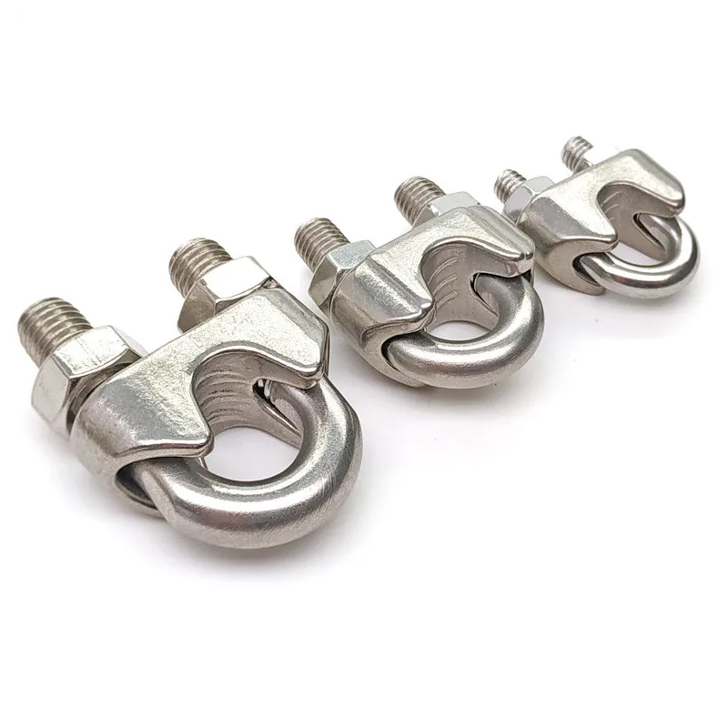 U Type Clamp Wire Rope Clips M2/3/4/5/6/8/10/12/14  Wire Rope Clip Cable Bolts Rigging Hardware Clamps 304 Stainless Steel