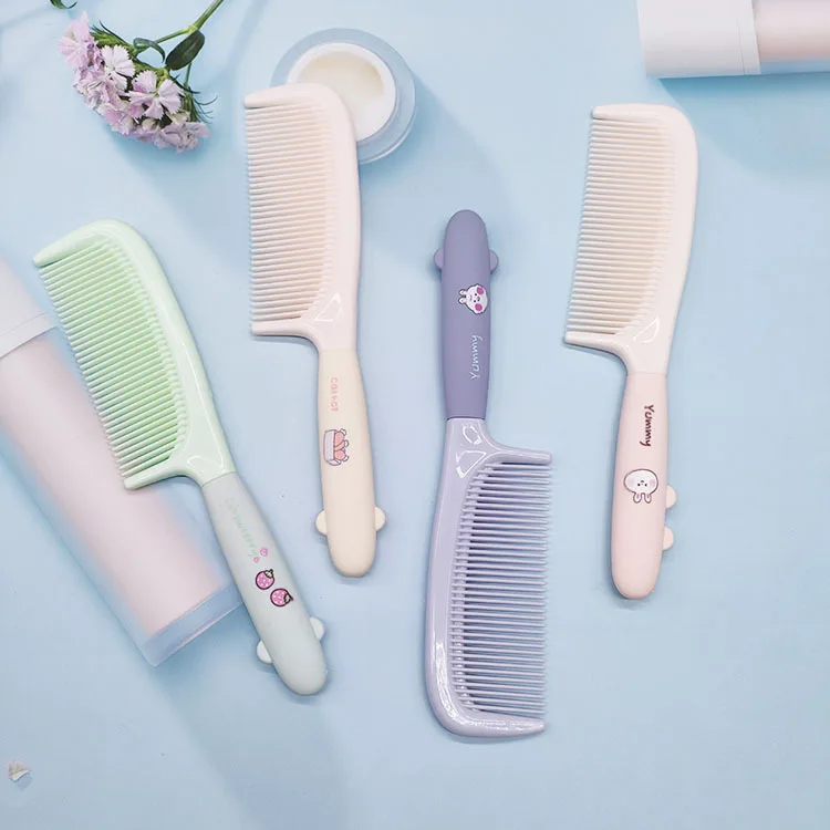 

20pcs Cartoon Comb for Kids - Soft Silicone Bristles Detangling Hair Brush, Cute Animal Shape Portable Travel Student Comb