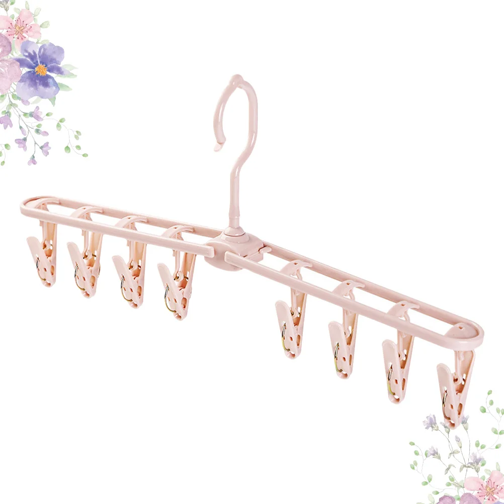

Windproof Clips Multi-Purpose Hanger Socks Underwear Drying Racks Foldable Sturdy Organizer Rust-Resistant Plastic Clips