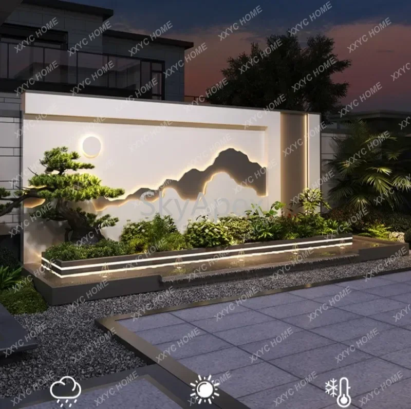 

M02 Stainless Steel Outdoor Water Curtain Screen Partition Durable Rustproof Safe Metal Fish Pond Fence For Garden Landscaping
