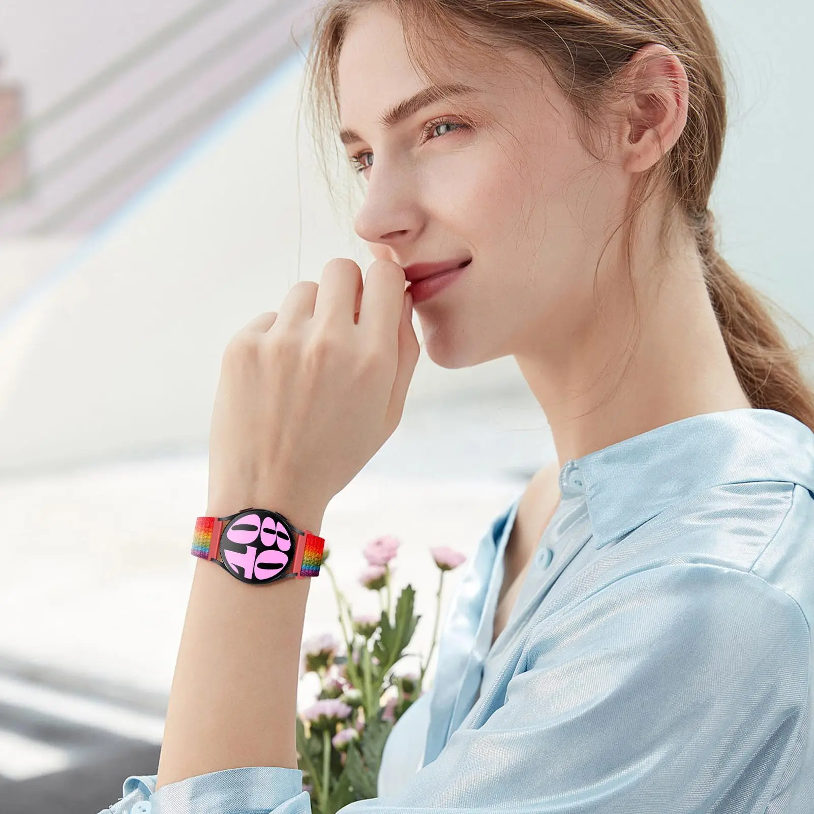 Anello in Nylon per Samsung Galaxy Watch 6 5 Pro/4/classic/gear s3 frontier/active Sport bracciale Huawei watch gt2 3 22mm 20mm cinturino