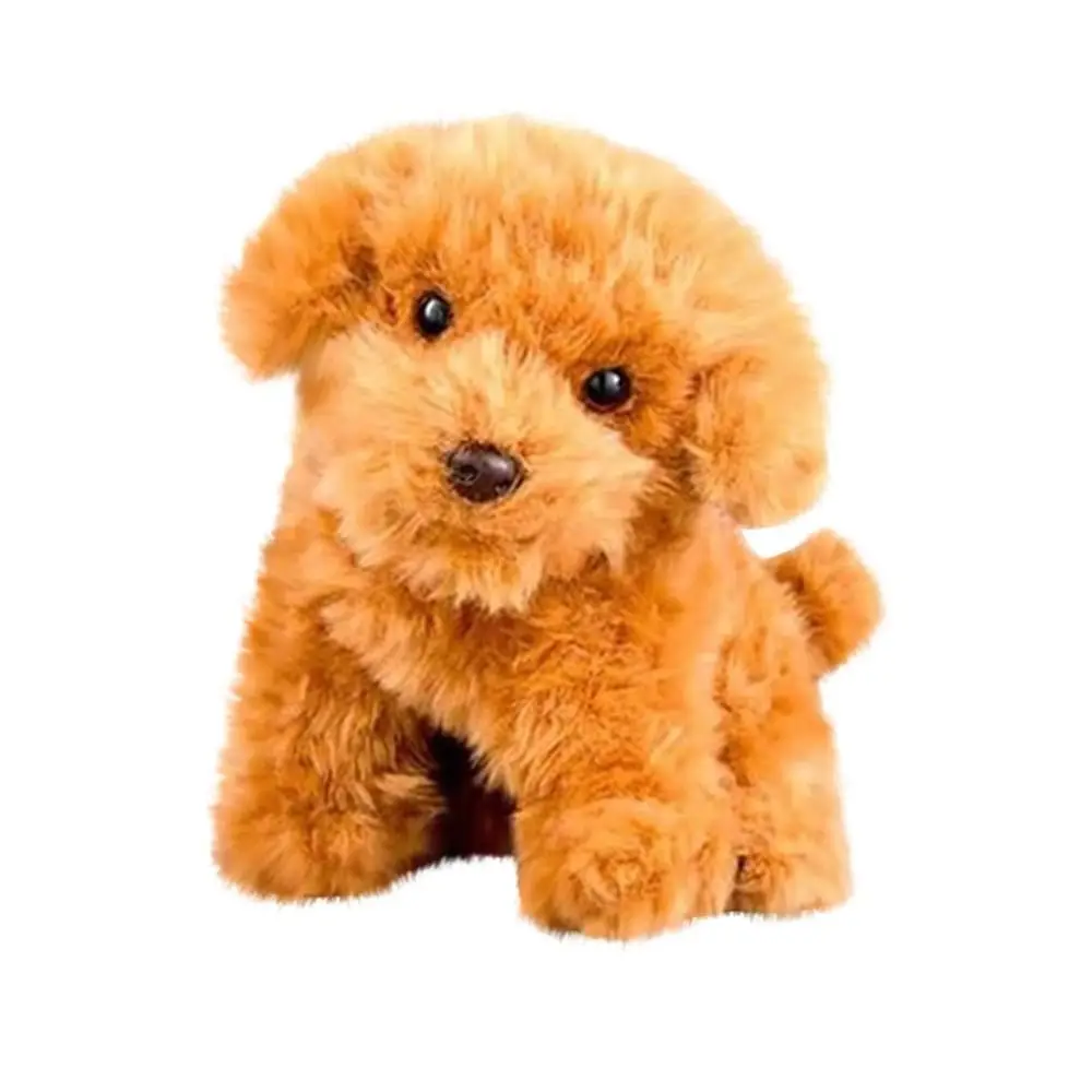 Knuffels Realistisch Robotic Puppy Tail Wagging Interactieve Pluche Robot Hond Zacht Pluche Blaffen Wandelende Hond Speelgoed Kindercadeau