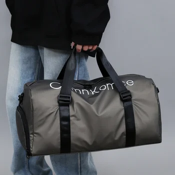 캐주얼 스포츠 피트니스 야외 사이클링 등산 사첼 숄더 크로스 바디 토트백, 여행 가방, 의류 신발 보관 독립 신발 수납 공간, 초대용량, 신상 패션 