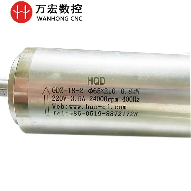 HQD 220 В 800 Вт 0,8 кВт Шпиндель с ЧПУ Диаметр двигателя 65 мм Шпиндель охладителя воды для фрезерного станка с ЧПУ