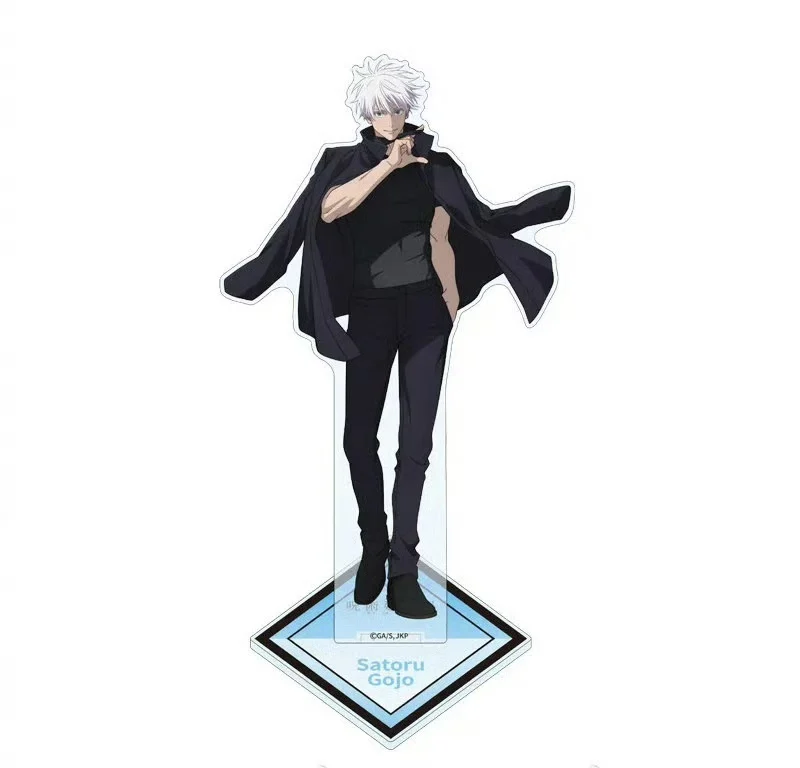 أنيمي جوجو ساتورو الاكريليك حامل الشكل دمية لعبة ساتورو جوجو المفاتيح قلادة كيرينغ للهدايا