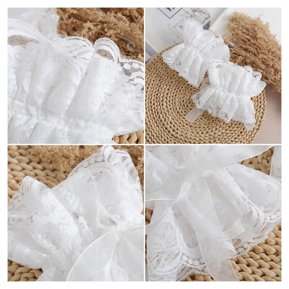 

Кружевной шарф с вышивкой Квадратный шарф Элегантный кружевной шарф с вышивкой на шею в стиле ретро Многослойный дизайн Дворец для улицы