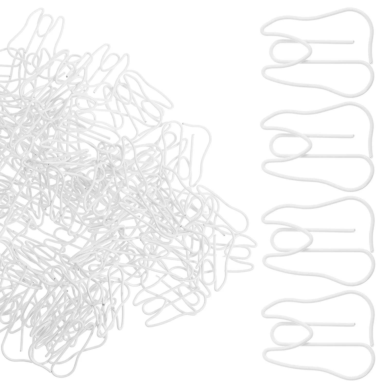 100Pcs Tooth Shaped Paper Clips Creative Metal Clips for Document Organizing Small Cute Bookmarks School Office Stationery