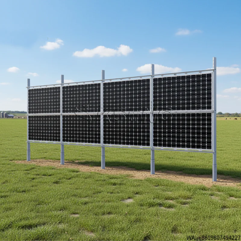 Kseng High-Strength Frame Design Vertical Solar Fence Bracket Ground Mount Solar Farm Fence Solar Mounting System
