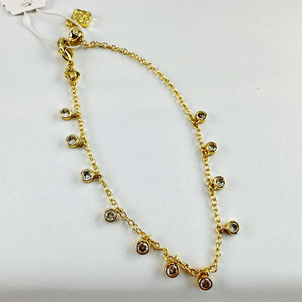 VKVVA Fashion Jewelry Amelia Chain Pull-out Bracelet Teardrop Small Zircon for Women Girl Unique Birthday Gifts