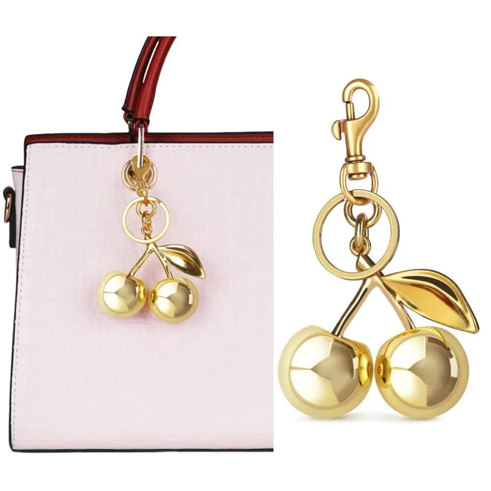 11 Colores Colgante de Cereza para Bolso, Accesorios Lindos de Cereza, Dijes Brillantes para Cartera de Mujer