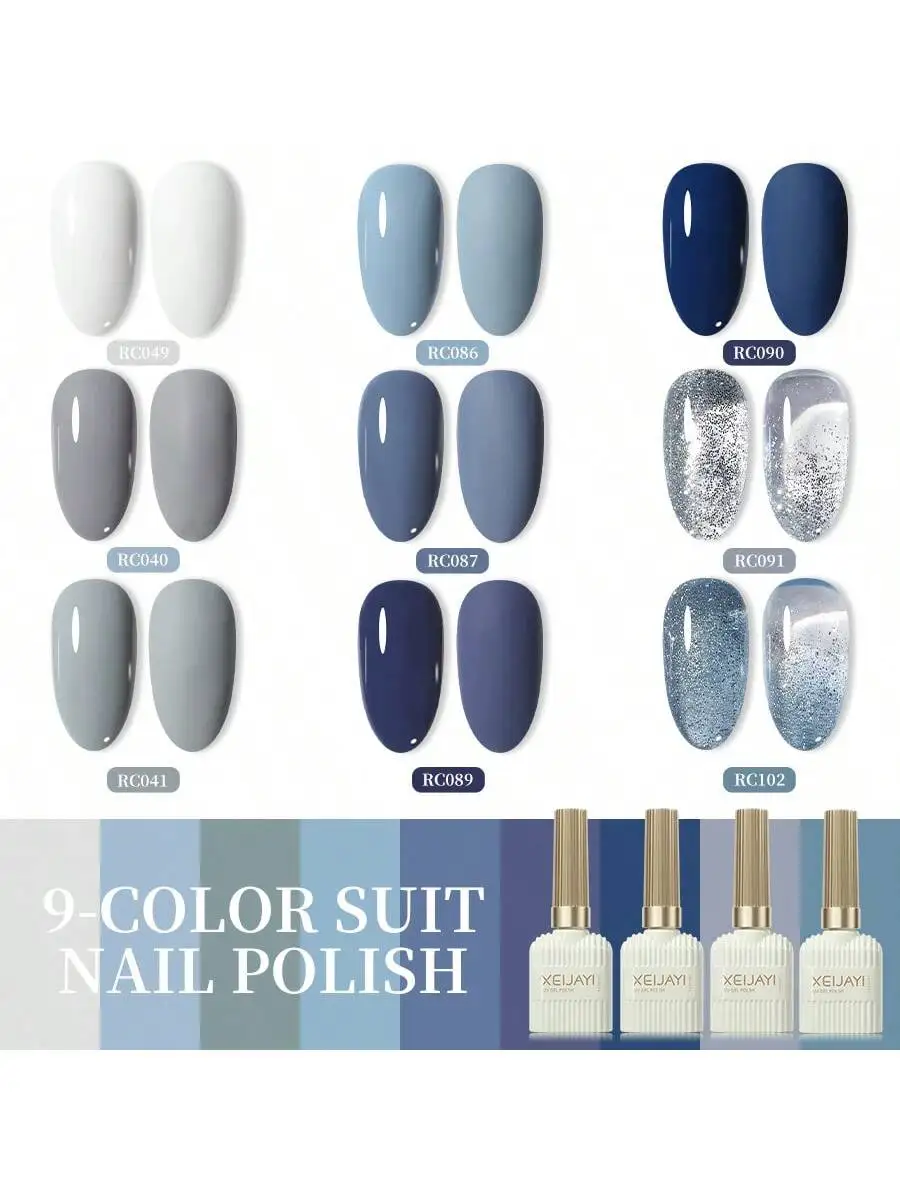 9 個 15 ミリリットルジェルネイルポリッシュセット、人気のカラージェルワニスキット、ソークオフ UV/LED ジェルポリッシュ、ホームサロンネイルアートクリスマス DIY