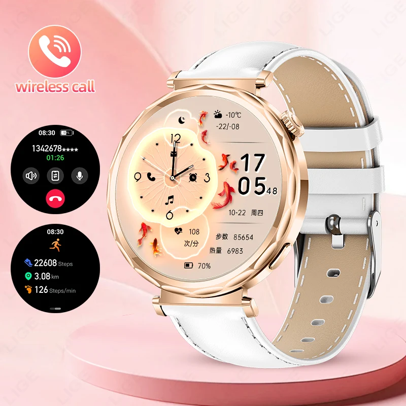 

New LIGE Smart Watch Full Touch Screen Bluetooth Calling Smart watch Waterproof Sports Activity Fitness smart watches for women