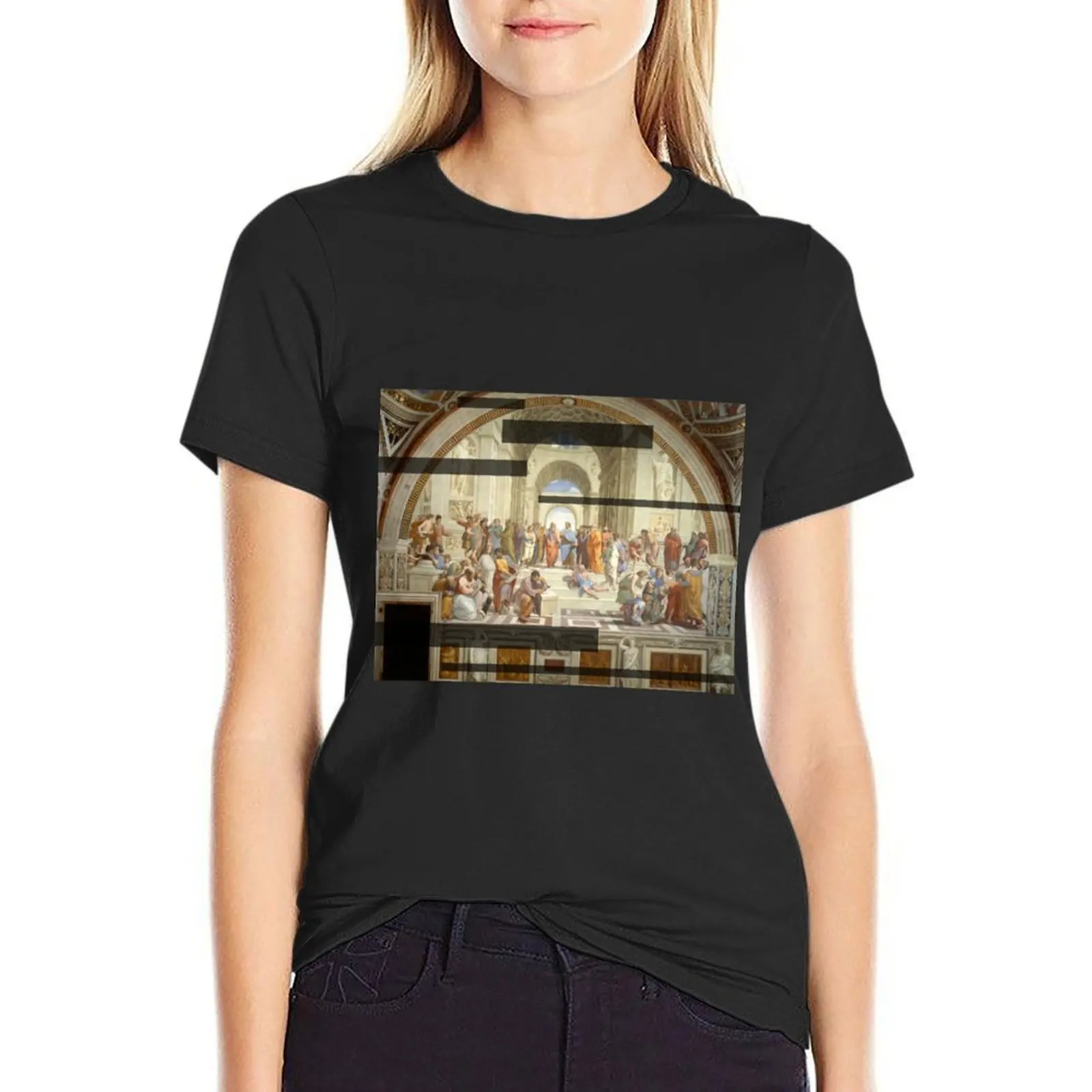 The School of Athens Modernized T-Shirt oversized lady clothes Top Women