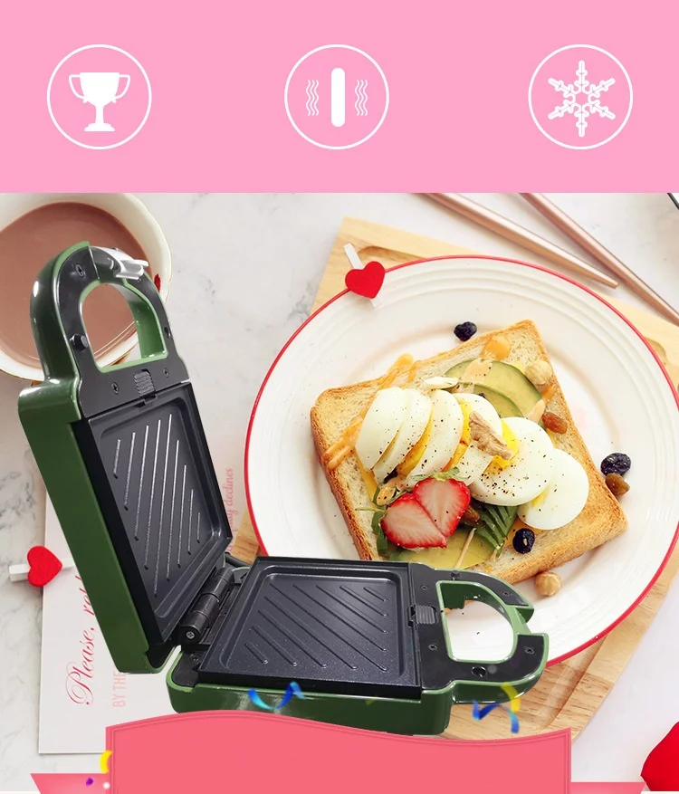 Home Multi-function Double-sided Heating Sandwich Maker Light Breakfast Maker Waffle Toaster Toaster Fast Production