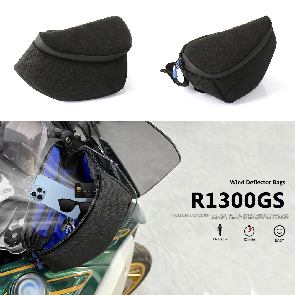 Motorcycle Accessories New Wind Deflector Bags Set Black For BMW R1300GS R 1300 GS R1300 GS 2023 2024