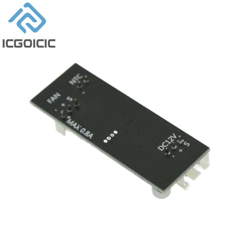 Pengontrol Kecepatan Kipas PWM 12V 0,8A - Kontrol Suhu untuk Kipas 2/3 Kawat - Modul Pengurang Kebisingan dengan NTC B 50K 3950