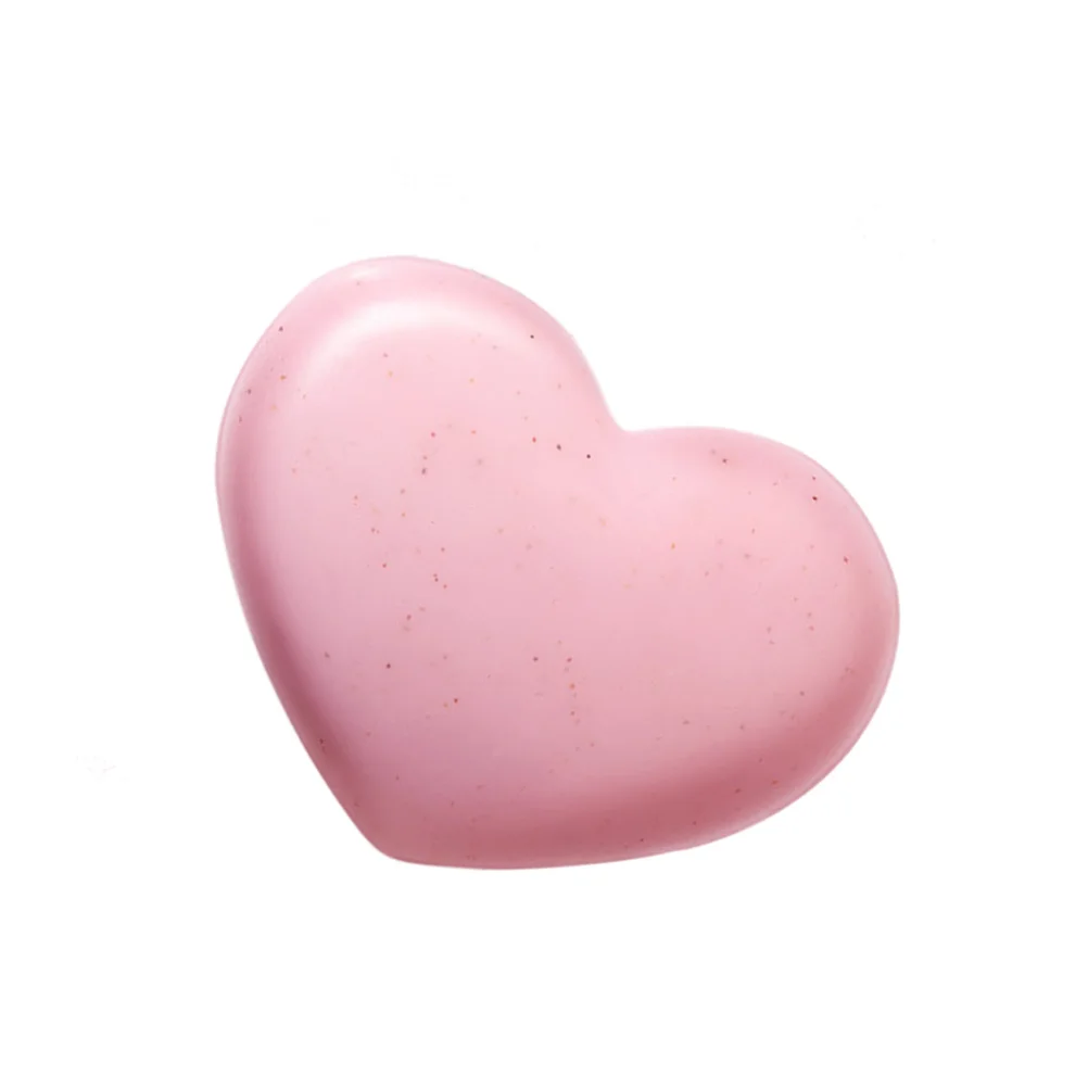 Handmade Smooth Skin Heart Shaped Fragrant Soap Face Cleansing Exfoliating Soap (Pink) handmade soap heart shape soap