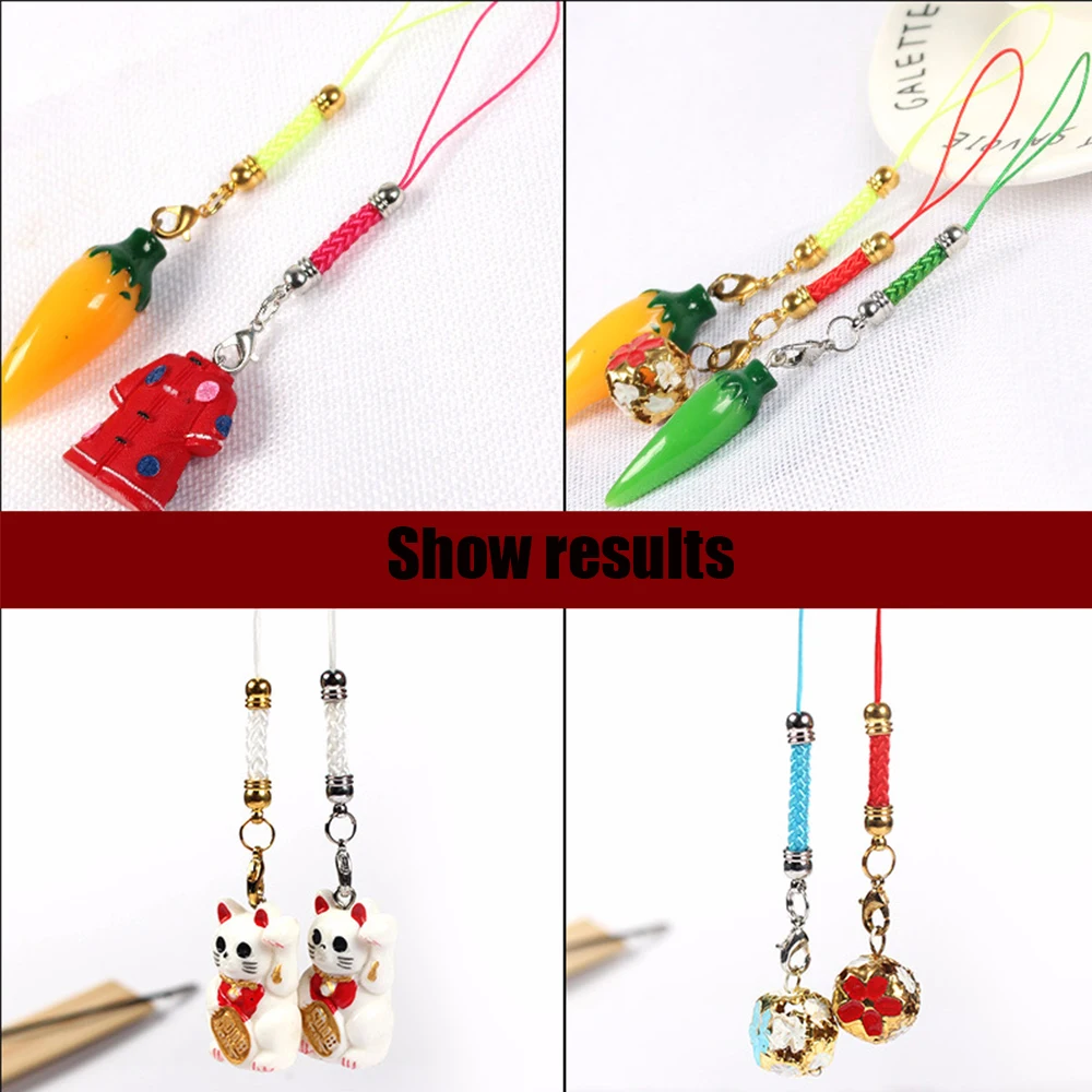 Lanyard Crafts Thread Cord Key Rings Key Holder Metal Diy Jewelry Lobster Clasp Lanyard Keychain Rope Mobile Phone Strap