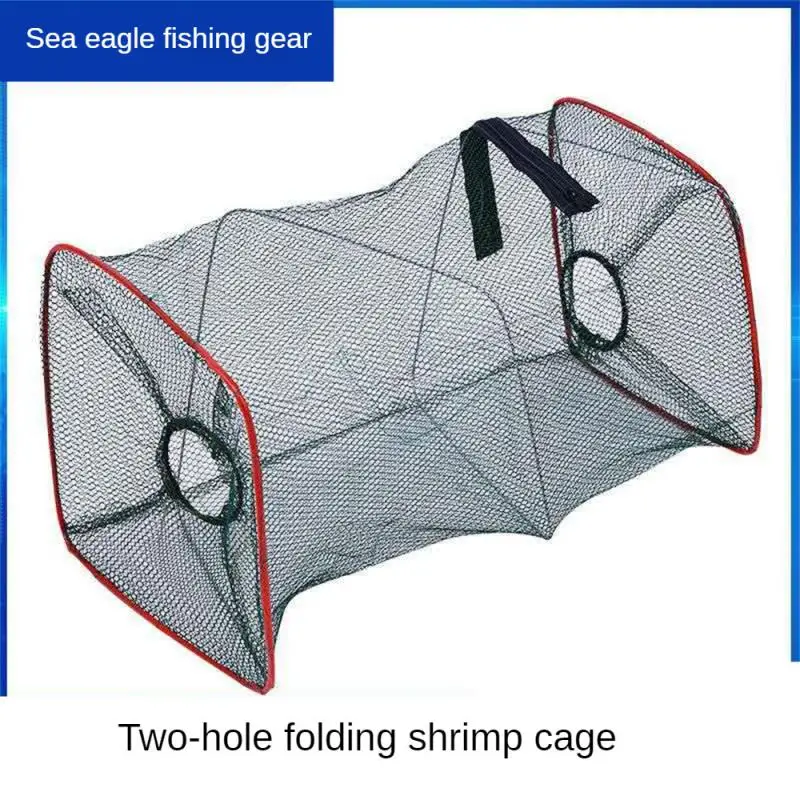 Shrimp Fish Trap Telescopic Folding Fishing Net Mesh Fishnet Cage with Feeder Creel Fordable Carpfishing Crayfish Catcher