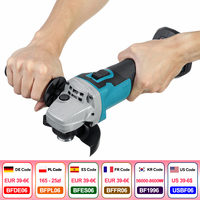 125MM Brushless Electric Angle Grinder Cutting Machine 1 or 2 Lithium-Ion Battery DIY Woodworking Power Tool For Makita Battery