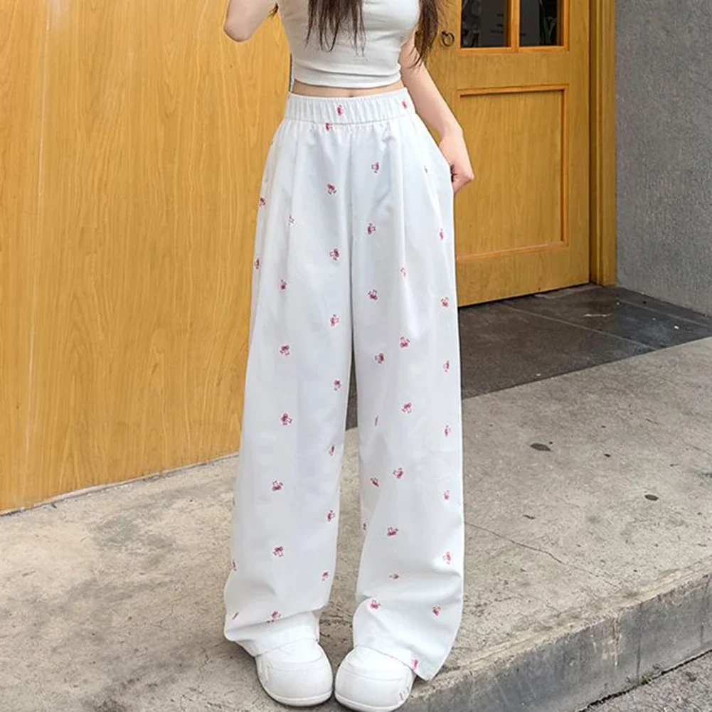 Freizeitkleidung, modische gerade Hosen, Freizeit, Sport, modische Kleidung, Schleifen-Design, bequeme Hosen, Schmetterlingsmuster-Hosen